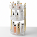 Organizador de Maquiagem Giratório – Suporte Multiuso 2/3 Andares p/ Cosméticos e Perfumes